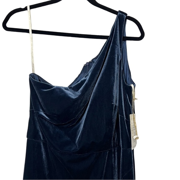 Jenny Yoo Cybill French Blue Velvet Dress Size 14 NWT - Picture 3 of 7
